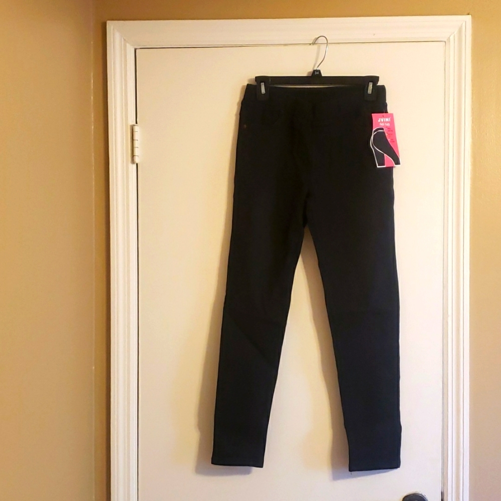 Body Sculpting Stretch Skinny Jean Pants-Black-Small